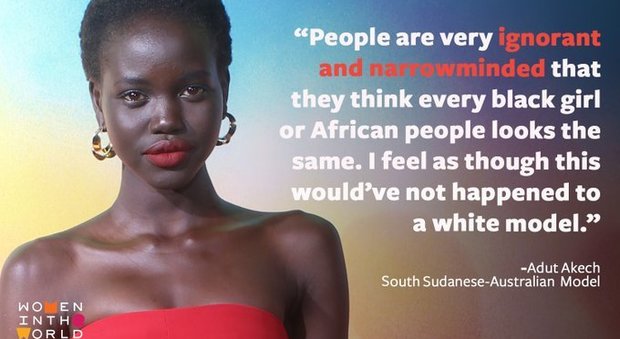 J'accuse della top model: «Per i bianchi i volti delle donne nere sono tutti uguali»