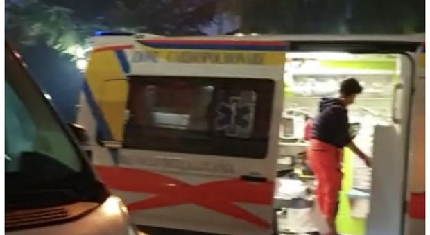 L'ambulanza sul posto