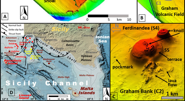 La scoperta dell'Ingv: «C'è un'area vulcanica attiva nel Canale di Sicilia»