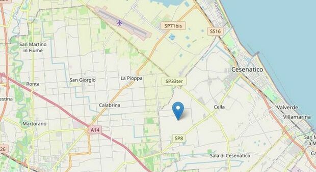 Terremoto, due scosse in Romagna a Cesenatico e Gambettola: la più forte di magnitudo 3.2