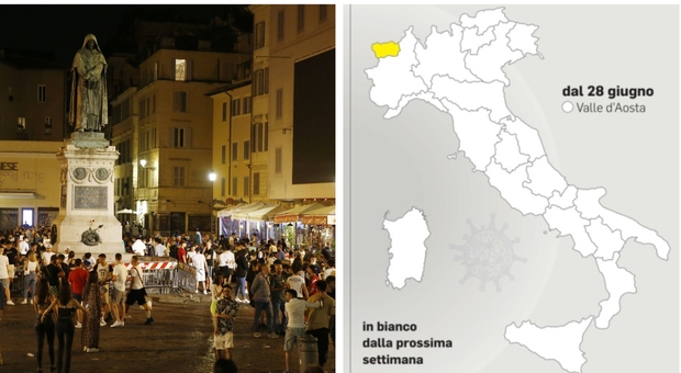 Italia zona bianca (quasi tutta) e senza coprifuoco da lunedì: su stop obbligo mascherine all'aperto si decide in settimana