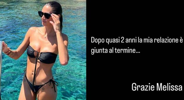 Melissa Satta è di nuovo single: l'addio a Mattia Rivetti arriva su Instagram