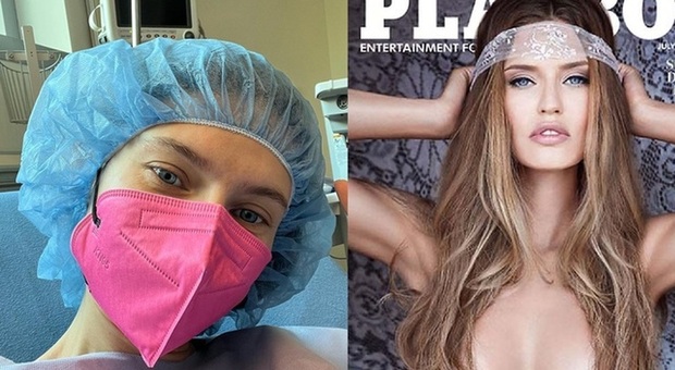 Bianca Balti, la foto su Playboy prima dell'intervento al seno, poi rassicura i fan: «Sto bene e ho fame»