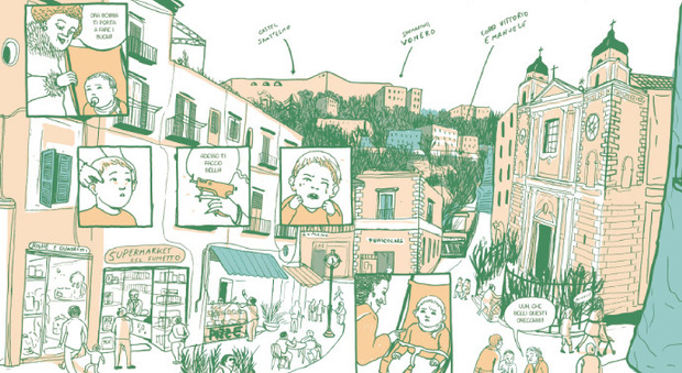 Cristina Portolano, il quartiere di Montesanto in una tavola dal graphic novel "Quasi signorina"