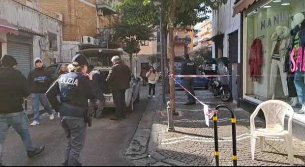 L'intervento della polizia a Portici