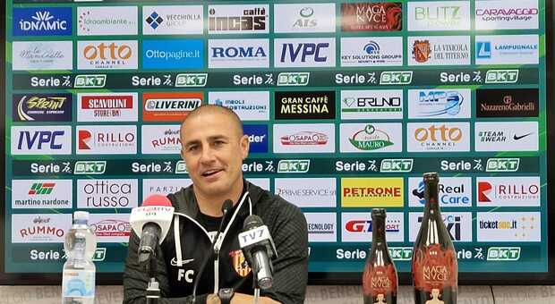 Benevento-Bari, Cannavaro: «Avremmo meritato di più»