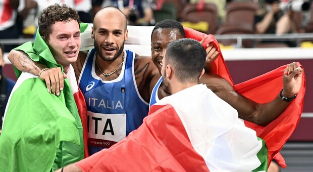 Oro staffetta 4x100, Jacobs: «L'Italia ci ha spinto» Tortu: «Inglesi? It's coming home di nuovo»