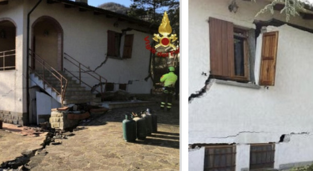 Grossa frana sull'Appennino, paura a Monterenzio: famiglie evacuate e case distrutte