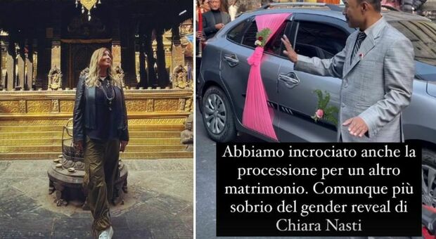 Selvaggia Lucarelli, dal matrimonio (con processione) in Nepal alla stoccata: «Più sobrio del gender reveal di Chiara Nasti»