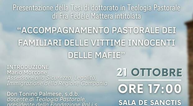 Napoli, fra Fedele Mattera e la tesi sulle vittime innocenti della mafia