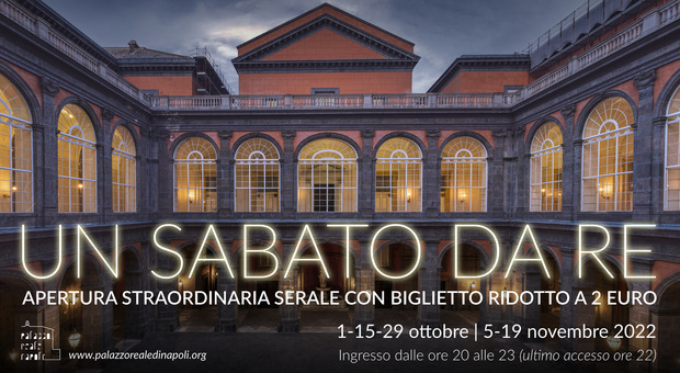 Palazzo Reale di Napoli, da ottobre tornano le aperture serali al costo di 2 euro