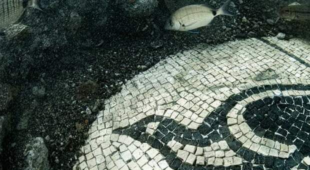 L'ultima "meraviglia" di Baia Sommersa: spunta un ritratto di folaga su mosaico di 2000 anni fa