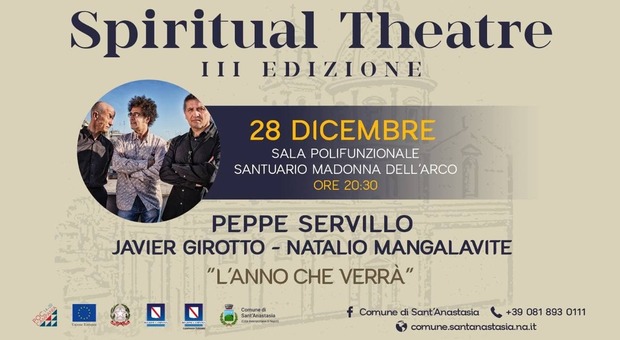 Spiritual Theatre a Sant’Anastasia, in scena Peppe Servillo con «L’anno che verrà» in un omaggio a Lucio Dalla