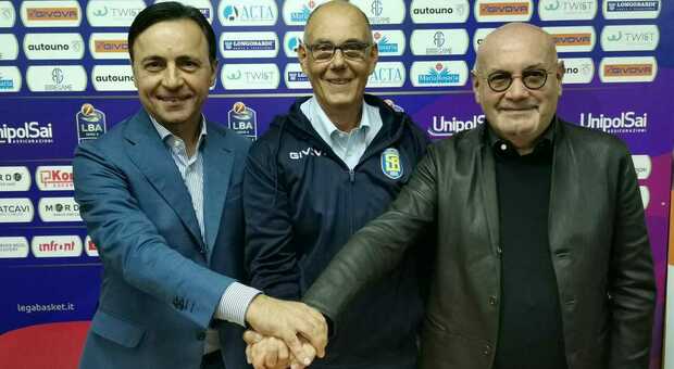 Coach Attilio Caja col patron Nello Longobardi