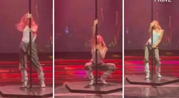 Alessia Marcuzzi, le prove "sexy" per Boomerissima: il video della pole dance scatena i fan
