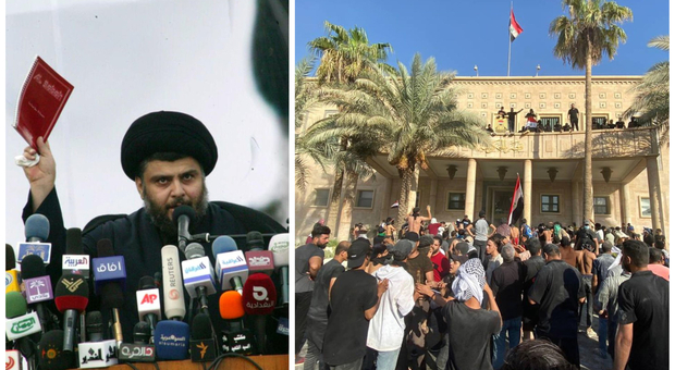 Baghdad il leader sciita Muqtada al-Sadr annuncia il ritiro: i suoi sostenitori prendono d'assalto il palazzo del governo