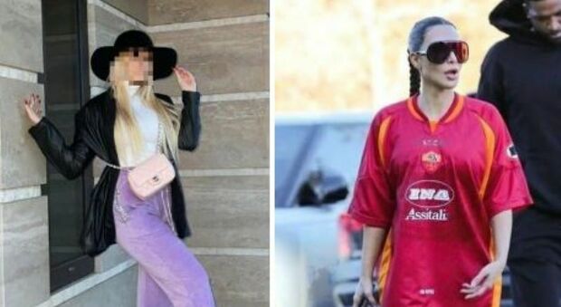 Kim Kardashian indossa la maglia della Roma a Los Angeles. Chanel Totti (orgogliosa) riposta la foto su Instagram