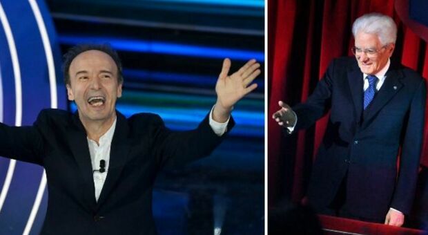Sanremo 2023, Benigni-show in apertura: «Amadeus dittatore del Festival». Poi le battute a Mattarella