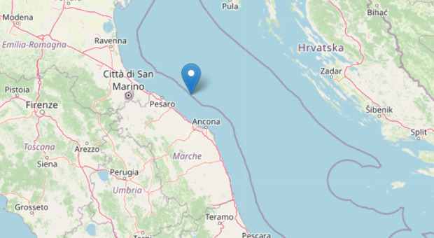 Terremoto oggi 1° novembre: scossa di magnitudo 3,9 fa tremare ancora Pesaro e Ancona