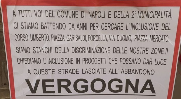 Napoli, il manifesto del centro storico: «Stanchi della discriminazione del nostro quartiere»