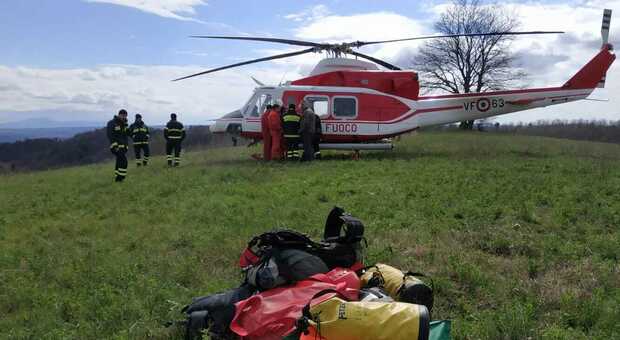 Escursionista ferito al Terminillo trasportato in elicottero in ospedale