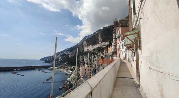 Frana di Amalfi, più di 3 milioni di euro per riaprire la stradina di via Annunziatella