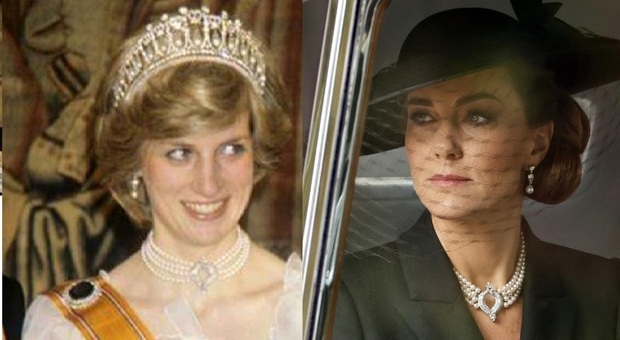 Kate Middleton, la collana indossata ai funerali è la stessa di Lady D: ecco cosa rappresenta