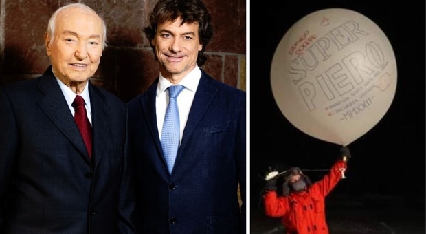 Piero Angela, l'omaggio su un pallone sonda nel Polo Sud: «Ludendo docere». La commozione del figlio Alberto