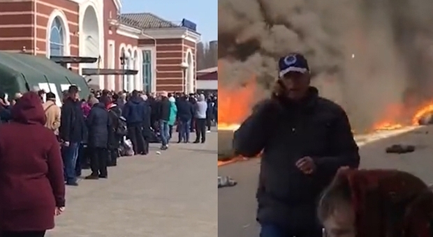 Kramatorsk, le immagini prima e dopo l'esplosione: le urla dei bambini