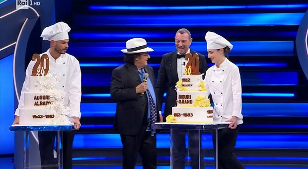Al Bano, sorpresa sul palco di Sanremo: il regalo speciale per il suo compleanno