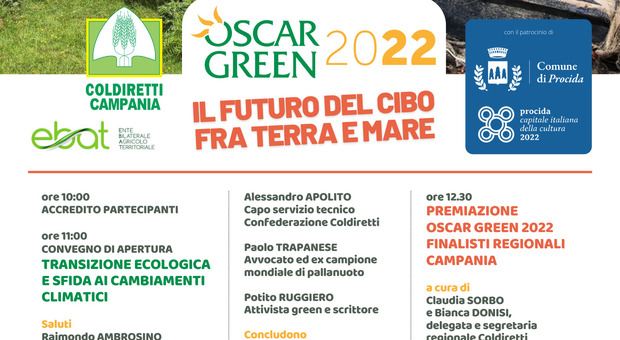 Oscar Green 2022: Coldiretti Campania, a Procida la finale regionale