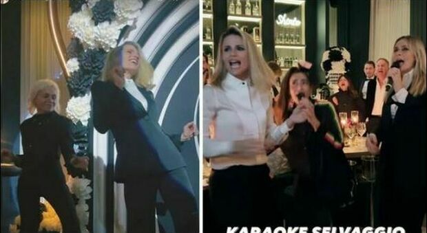 Michelle Hunziker, la festa per i 46 anni: karaoke con Serena Autieri e Nina Zilli