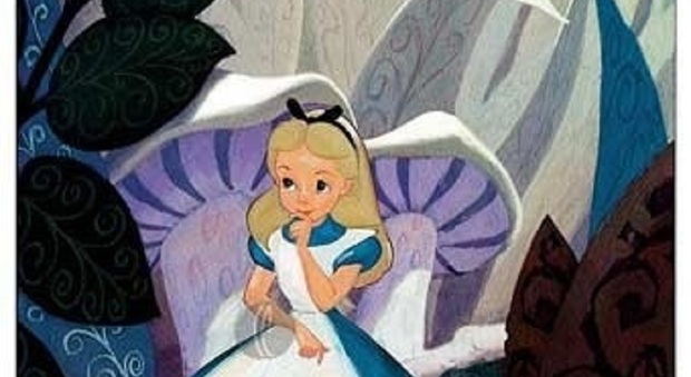 Una scena del cartone animato Alice nel Paese delle Meraviglie