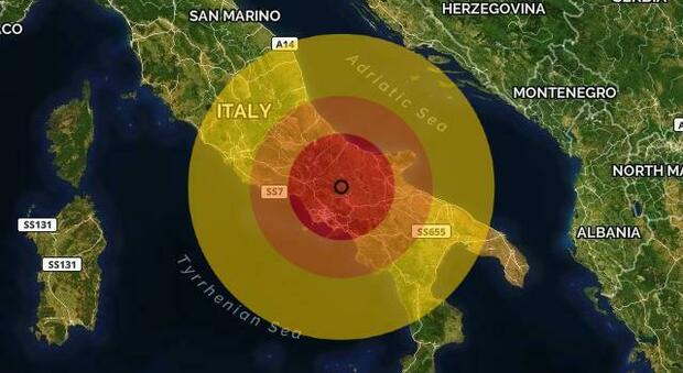Terremoto a Benevento nella notte: epicentro al confine tra Campania e Molise