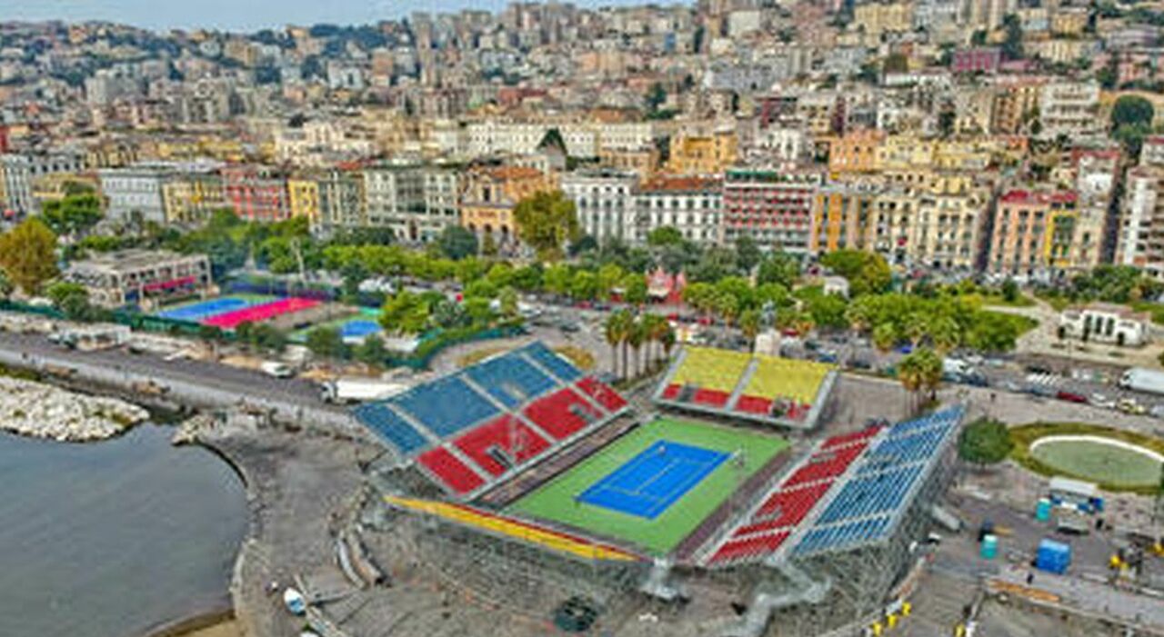 Tennis Napoli Cup, toda la tecnología ATP Arena en la rotonda Díaz