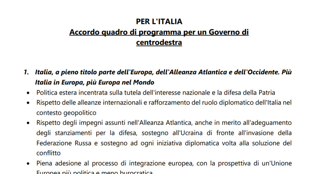 Centrodestra, il programma elettorale di Meloni, Salvini e Berlusconi: dalla flat tax al Ponte sullo Stretto. Il testo