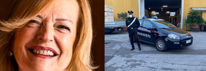 La vittima Bianca Maria Martini e i carabinieri intervenuti sul luogo dell'infortunio mortale