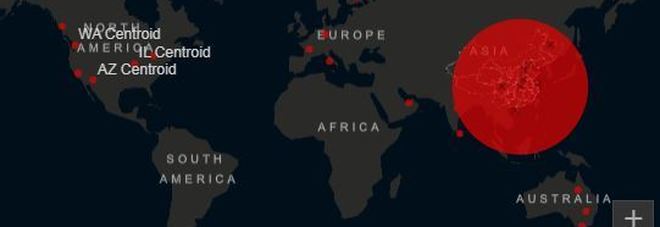 Coronavirus, la mappa dei casi nel mondo: ecco la distribuzione geografica