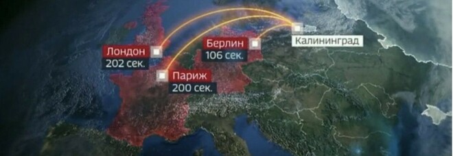 Tv di Stato russa simula attacco nucleare: «200 secondi per incenerire Londra»