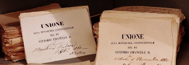 Schede originali del Plebiscito del 1860