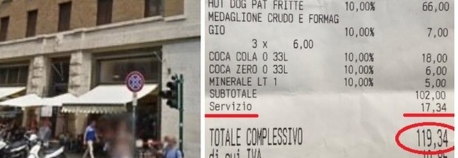 Roma, conto choc a una famiglia di turisti: «120 euro per tre hot dog e un panino»