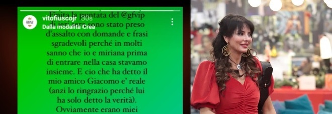 GF Vip, Miriana Trevisan parla l'ex Vito Fiusco: «Urtis ha detto la verità, altro che cinque anni single»