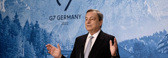 Draghi: «G7 vero successo, l'Ue accelererà sul tetto al prezzo del gas»