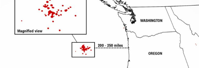 Usa, sciame sismico nel Nord del Paese: tornata in forte attività la faglia Blanco Fracture Zone