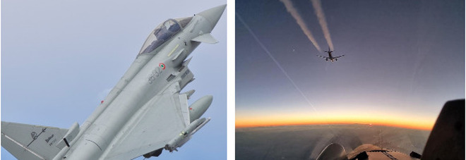 Aereo fantasma intercettato dagli Eurofighter in scramble mentre attraversa la zona della maxi esercitazione Falcon Strike con gli F35