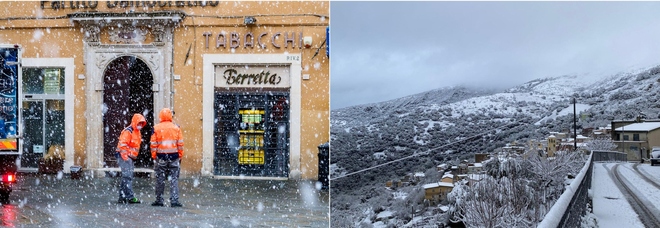 Neve alle porte di Roma e scuole chiuse in Sardegna. Valanga ad Aosta: un ferito grave