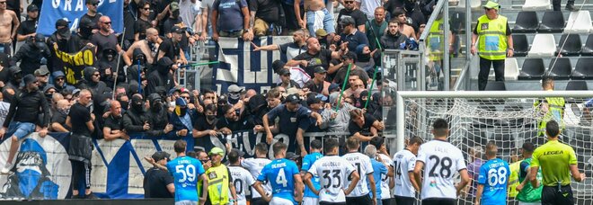 Gli incidenti durante Spezia-Napoli