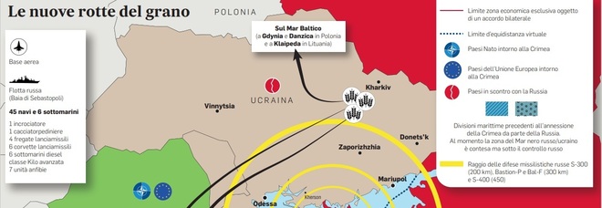 Il grano ucraino passerà dai porti europei per aggirare il blocco di Mosca