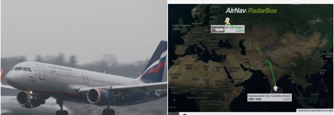 Aereo russo pieno di passeggeri fatto atterrare e sequestrato, tensione tra Mosca e Sri Lanka
