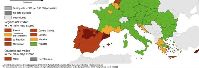 Variante Delta, la mappa del contagio in Europa (Ecdc): Spagna e Olanda si tingono di "rosso scuro"